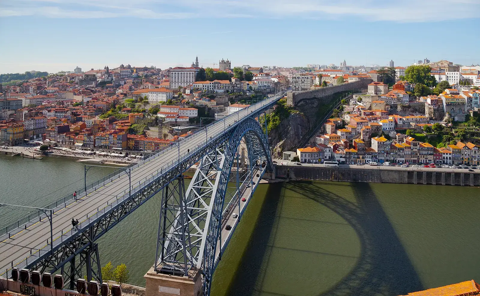 De Dom Luís I-brug over de Douro in Porto